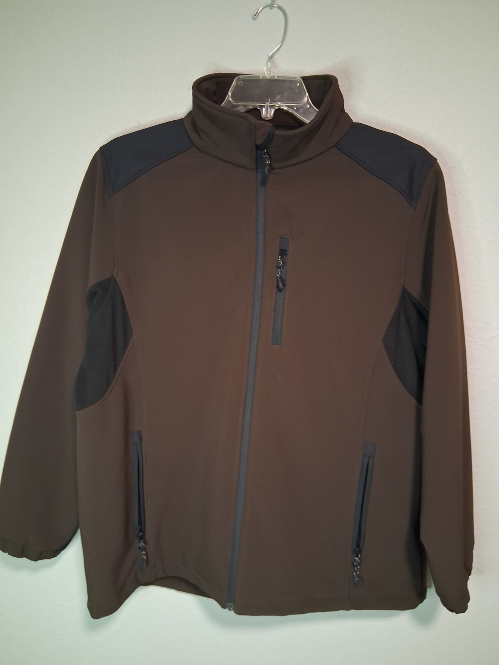 Black Diamond Jacket Womens XL Brown Black Softshell Full Zip Outdoor Hiking